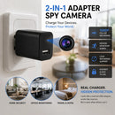 2-in-1 USB Charger Spy Camera – hidden security camera disguised as a wall charger