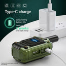 Echolink tactical radio charging via USB Type-C cable with long-lasting battery life up to 2 weeks on a single charge