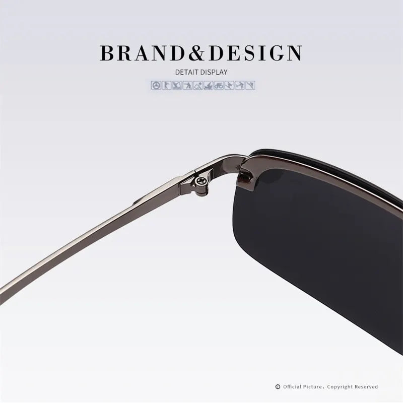 Photochromic Rectangular Sunglasses — product photo 1