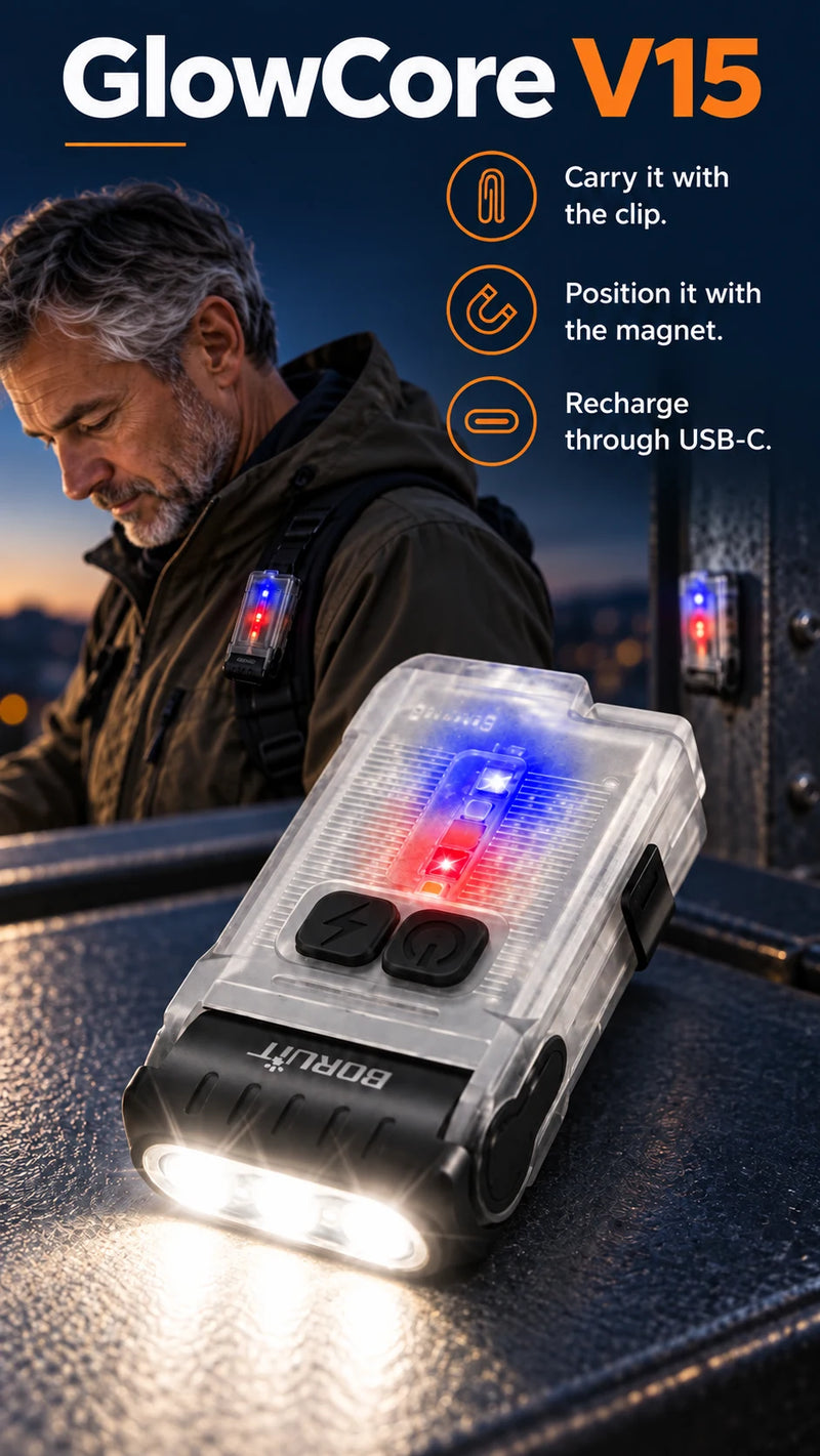 GlowCore V15 — useful features, illustrative photo