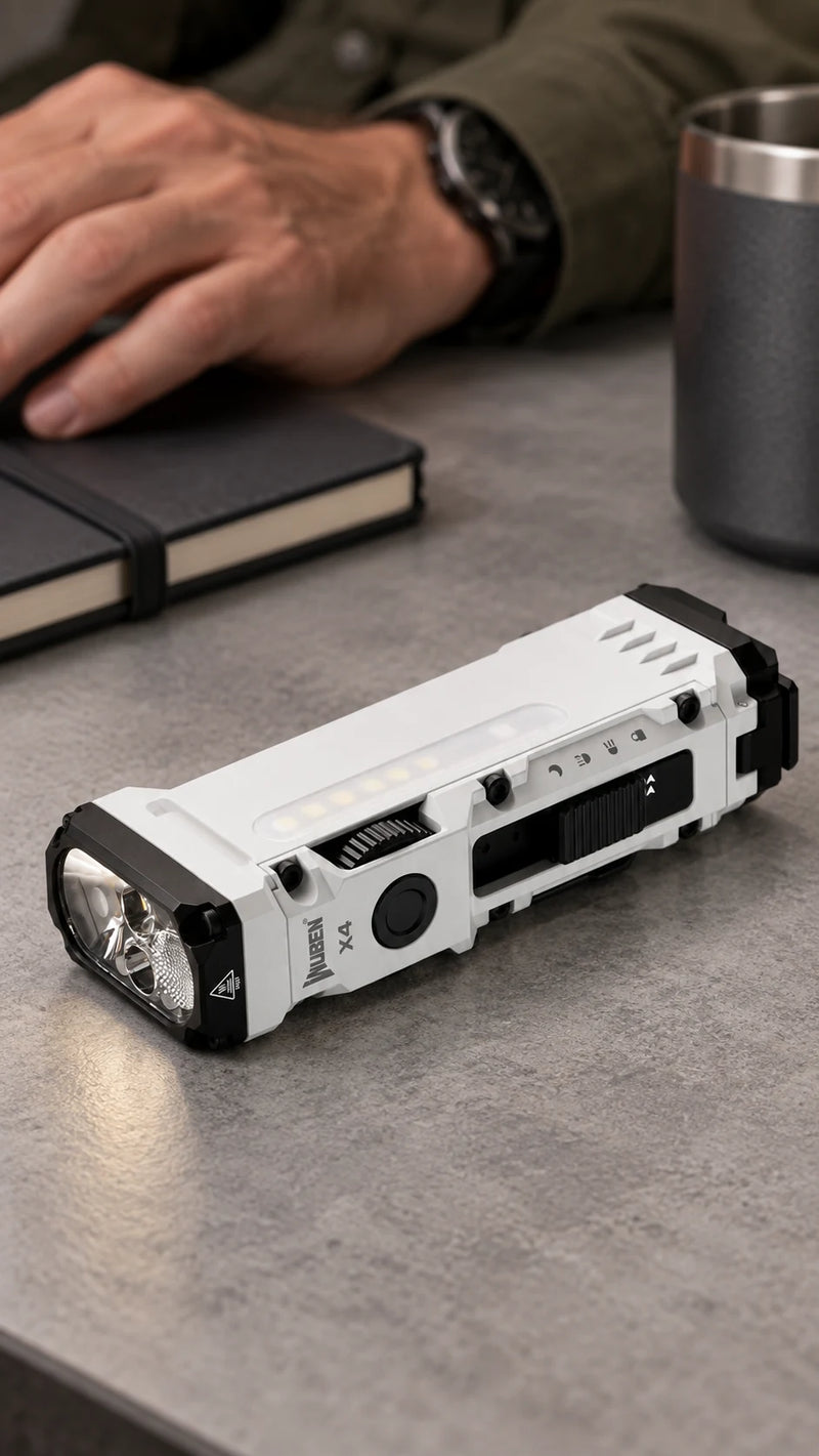 Titanium WUBEN X4 — details up close, illustrative photo