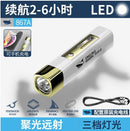 Mini Shark 867A flashlight in white and gold