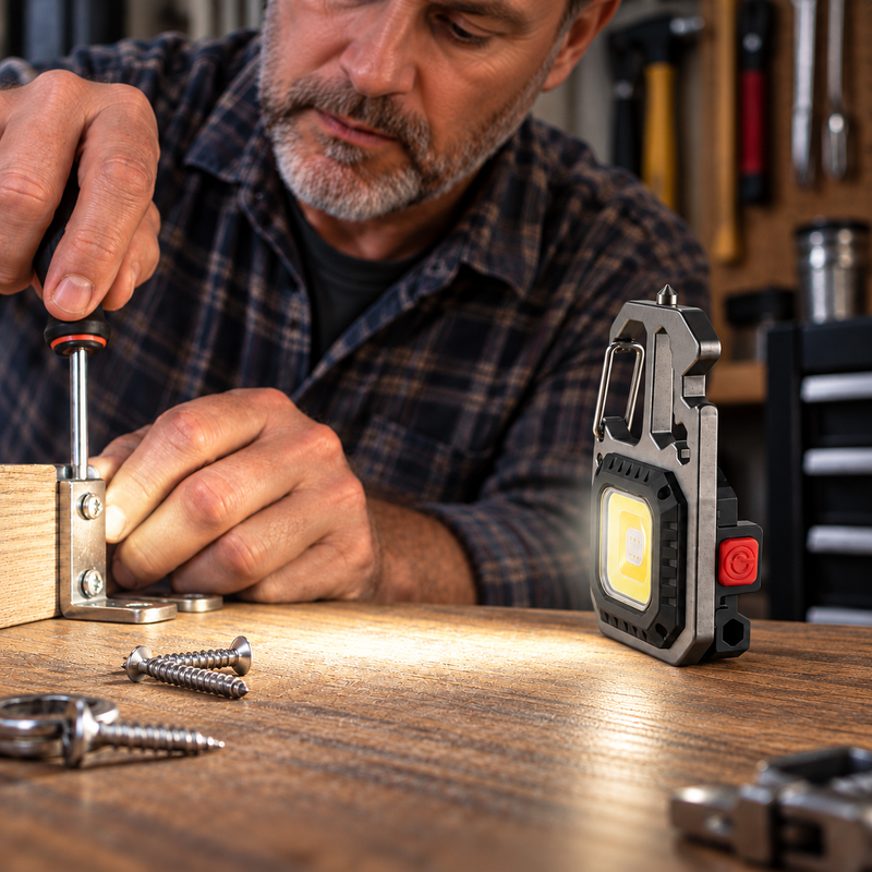 NightClip — Bring a local work light. Illustrative scene.