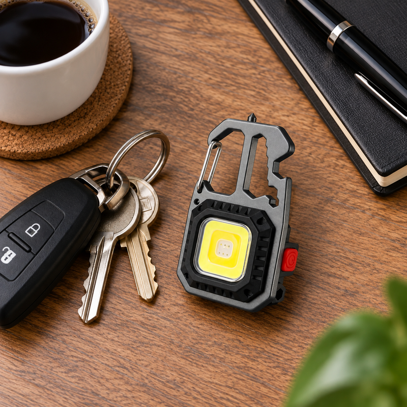 NightClip — Carry one compact light. Illustrative scene.