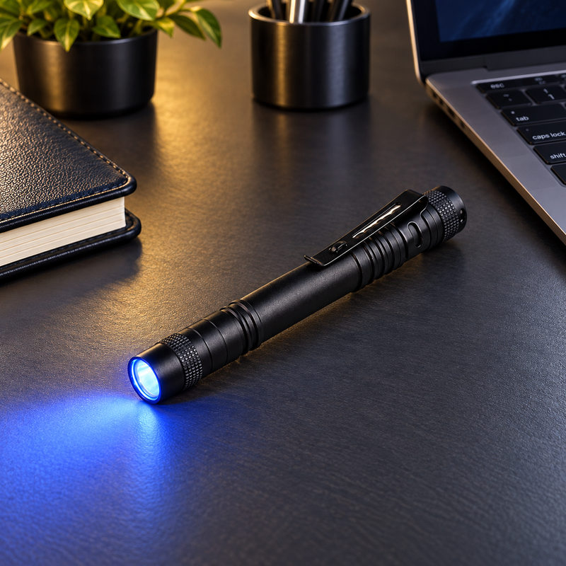SlimBeam — Choose white or blue light. Illustrative scene.