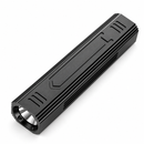 Black rectangular TrailCore flashlight upright on a white background