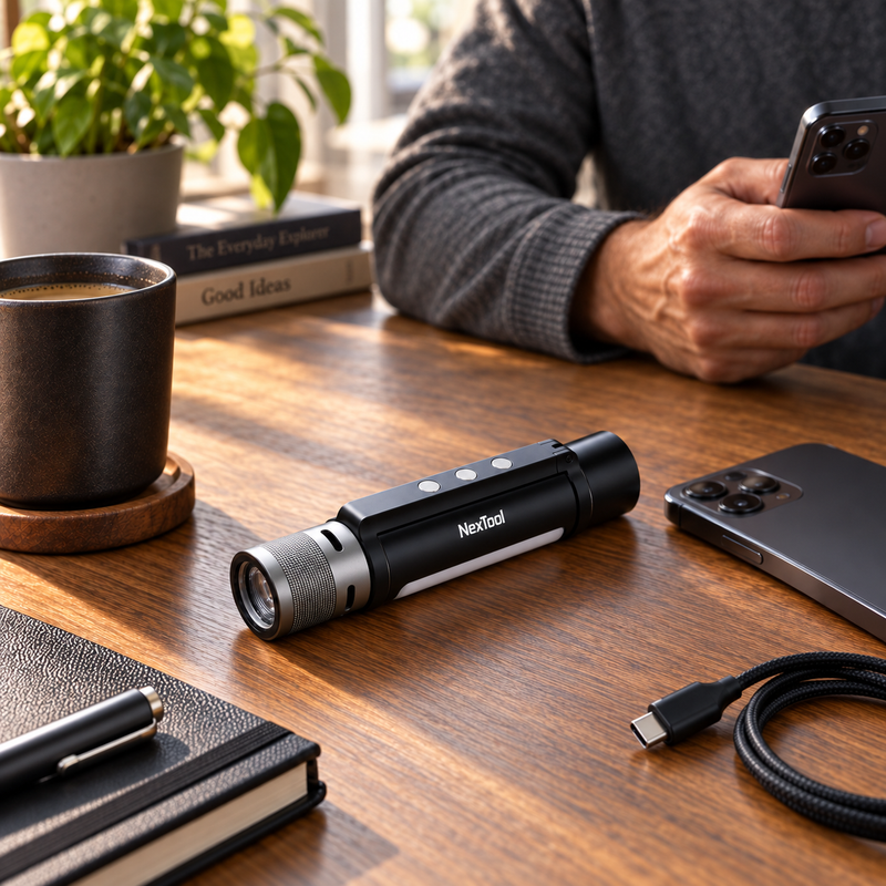 Iron Titanium Nextool — Keep backup power close. Illustrative scene.