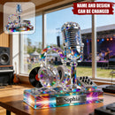 Personalized Microphone & Headphone Acrylic Plaque — product photo 1