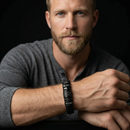 Personalized Black Stainless Steel Bracelet — product photo 3
