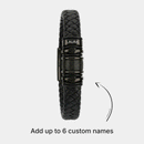 Personalized Black Stainless Steel Bracelet — product photo 2