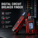 NOYAFA NF-824 digital circuit breaker finder and transmitter displaying circuit breaker detection, GFCI outlet testing, NCV voltage detection and wiring condition check features