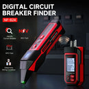 NOYAFA NF-824 digital circuit breaker finder product shot highlighting NCV test, GFCI test, breaker identification and wiring condition features
