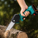 Two 21V 2000mAh lithium batteries included with the portable cordless chainsaw