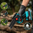 Compact lightweight cordless chainsaw for yard, farm, campsite and garden maintenance