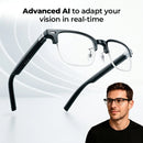 SmartVision AI Adaptive Glasses product frame with advanced AI real-time vision adaptation feature callout
