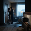 Hidden USB charger camera plugged into hotel room outlet for discreet security monitoring